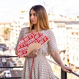 Fisura Handheld Folding Fan with Hanger It is f*cking hot red pattern view 3