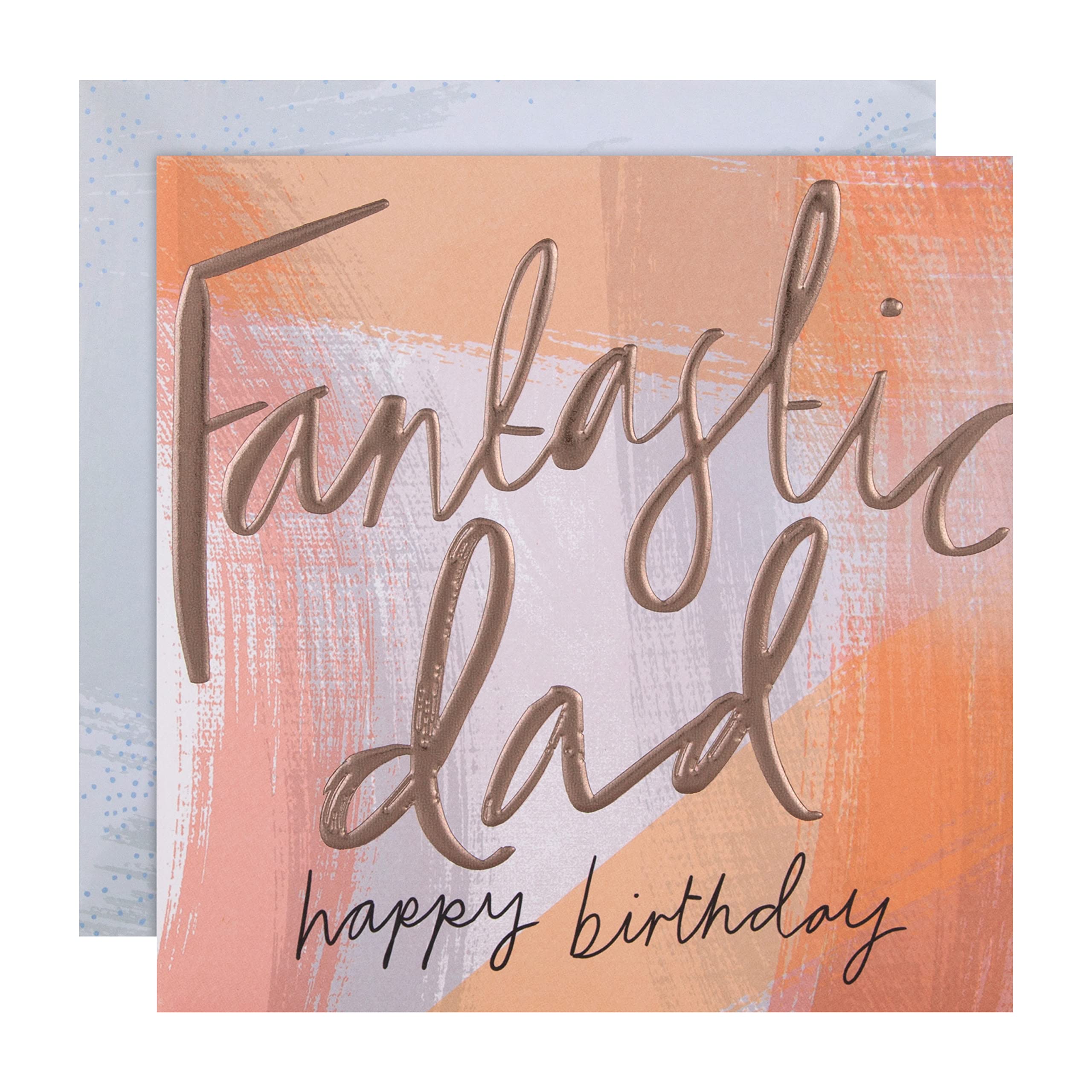 Hallmark Birthday Card for Dad, Contemporary Embossed Text Design