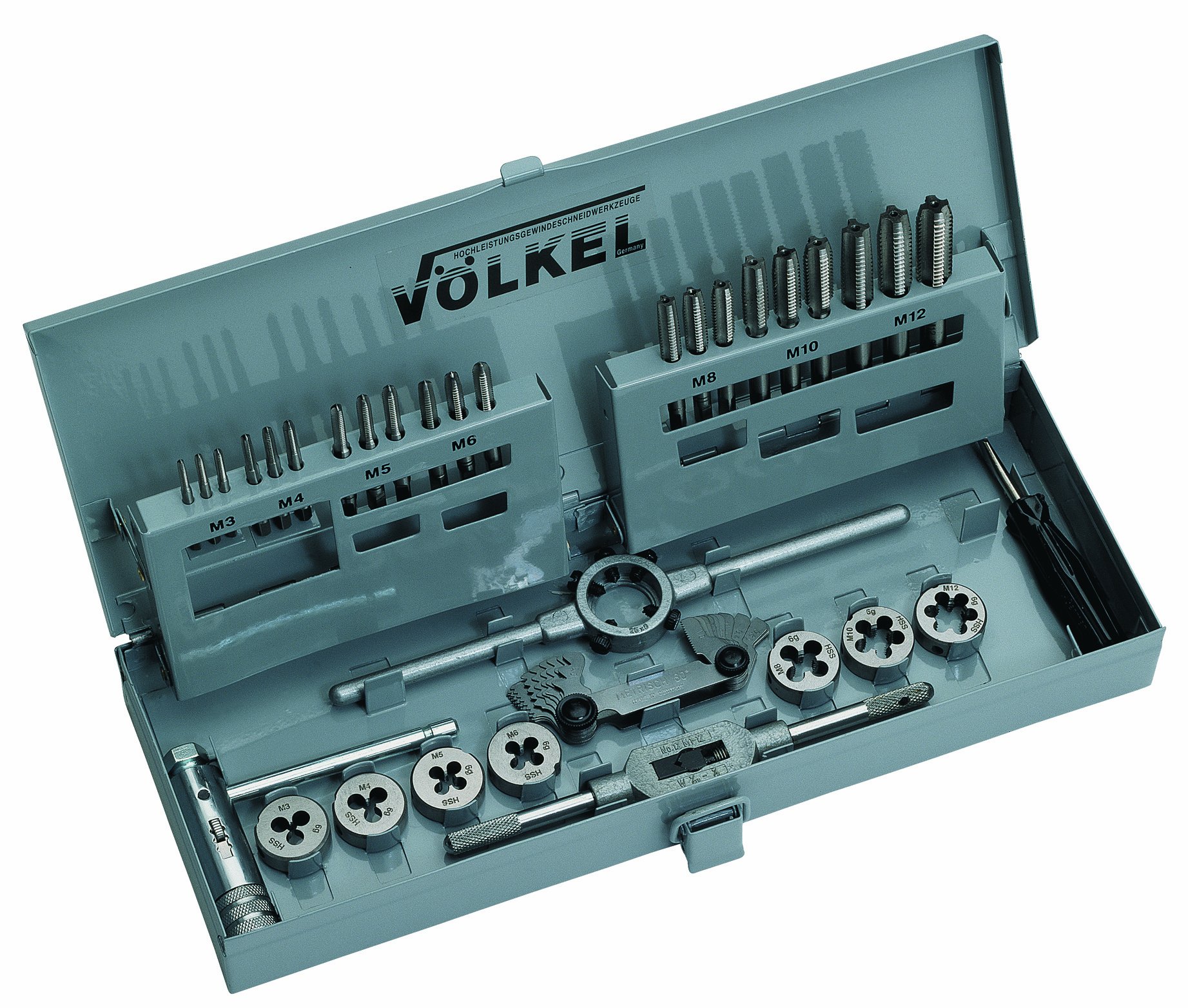 Volkel 49581 3-12mm HSS Tap and Die Set