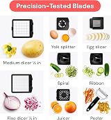Fullstar 9-in-1 Vegetable Chopper & Cutter Stainless Steel Black view 4