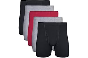 Gildan Men's Underwear Covered Waistband Boxer Briefs, Multipack