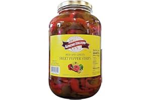 Supremo Italiano Red & Green Sweet Pepper Strips, 128fl.oz (1 Gallon)