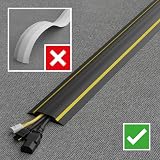 D-Line Floor Cable Protector 1.8m Black Yellow Medium Duty Linkable Trip Hazard view 7