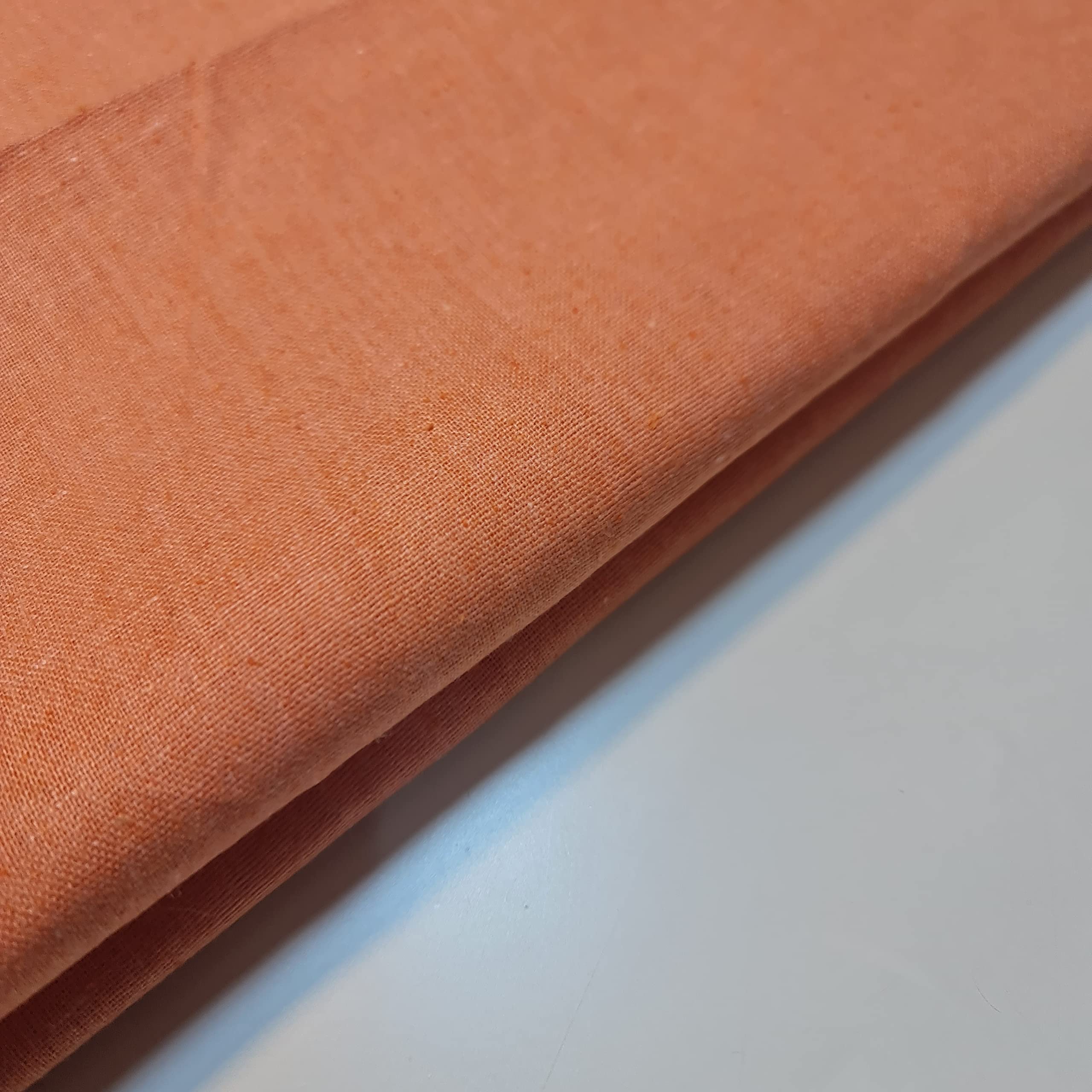 Cotton Calico Canvas Natural *New* 25 Color Craft Patchwork Fabric Material 58" (Orange, 1 Meter)