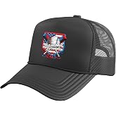 Baseball Lifestyle Ice Cream Drip Home Plate Boys Kids Trucker Hat with Adjustable Mesh Back