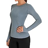 BMJL Womens Seamless Workout Shirts Long Sleeve Compression Tops Underscrub Athletic Gym Shirts