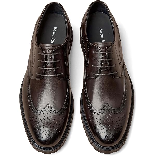 Executive Imperial Mens Black Pebbled Leather Wingtip Brogue Oxfords 10.5 E 524 PM3 vtg Executive Imperials Men main image 4