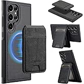 SZHAIYU L3 2 in 1 Detachable Slim Wallet Phone Cases Compatible with Samsun Galaxy S25 Ultra Case with Card Holder Fuax Leather RFID Blocking, Magnetic Wireless Charging 6.8'' (S25 Ultra,Black)