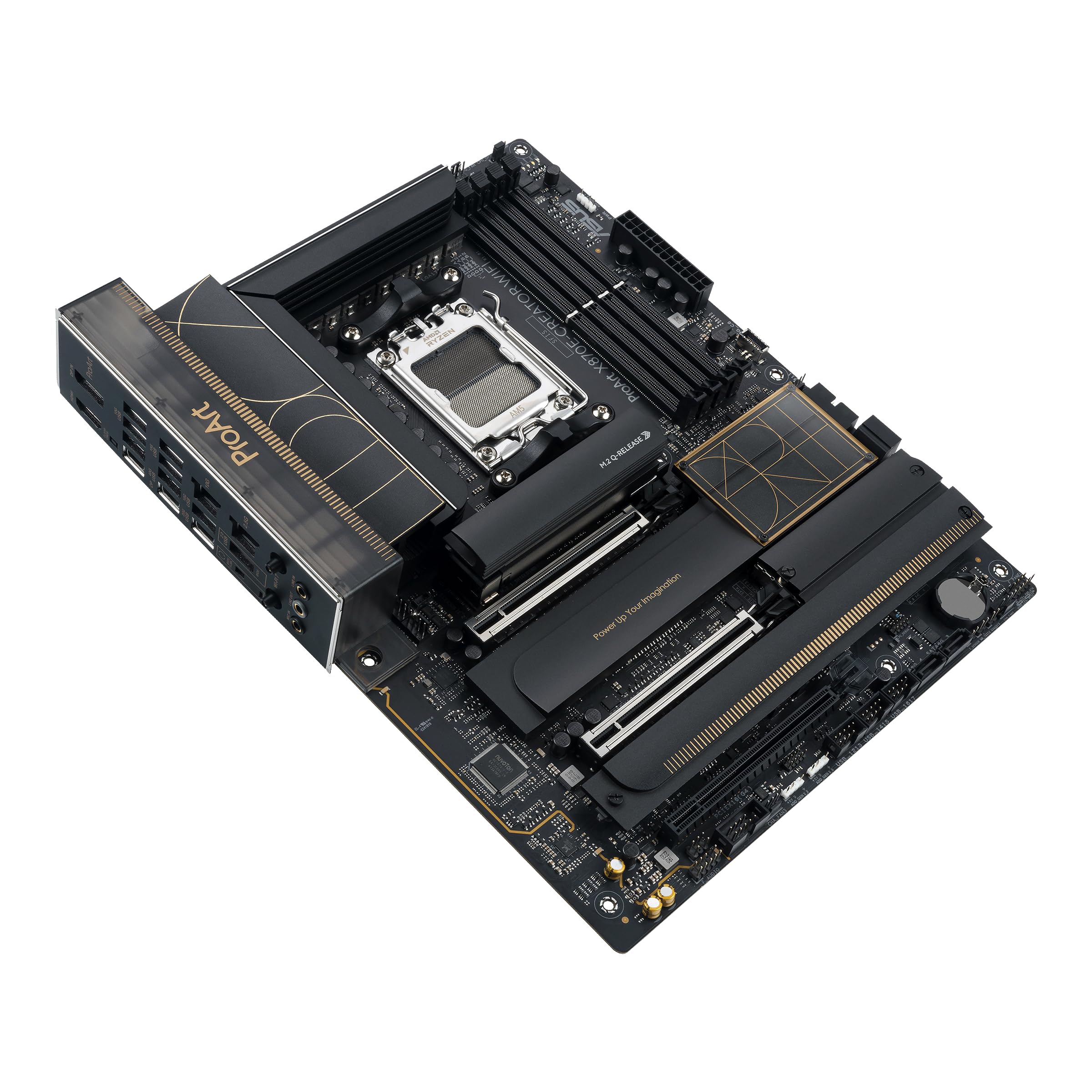 ASUS PROART X870E-Creator WiFi Mainboard Sockel AM5 (AMD, X870E, ATX, DDR5, PCIe 5.0, 4X M.2, 10Gb & 2.5Gb Ethernet, WiFi 7, Dual USB4, HDMI 2.1) 5