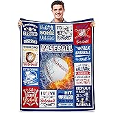 Keeinow Baseball Gifts, Baseball Gifts for Boys 8-12, Baseball Gifts for Men, Best Baseball Coach Gifts, Baseball Team Gifts for Boys Adults, Baseball Gifts for ChristmasThrow Blanket 50"x60"