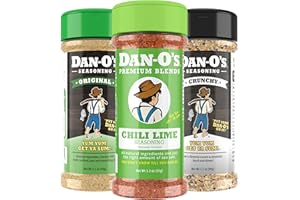 Dan-O's Small Chili Lime Seasoning- 3 pack (3.3 oz), Original (3.5 oz), Crunchy (3.5 oz)