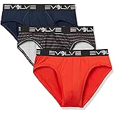 Evolve mens Micro Sport 3 Pack No Show Briefs