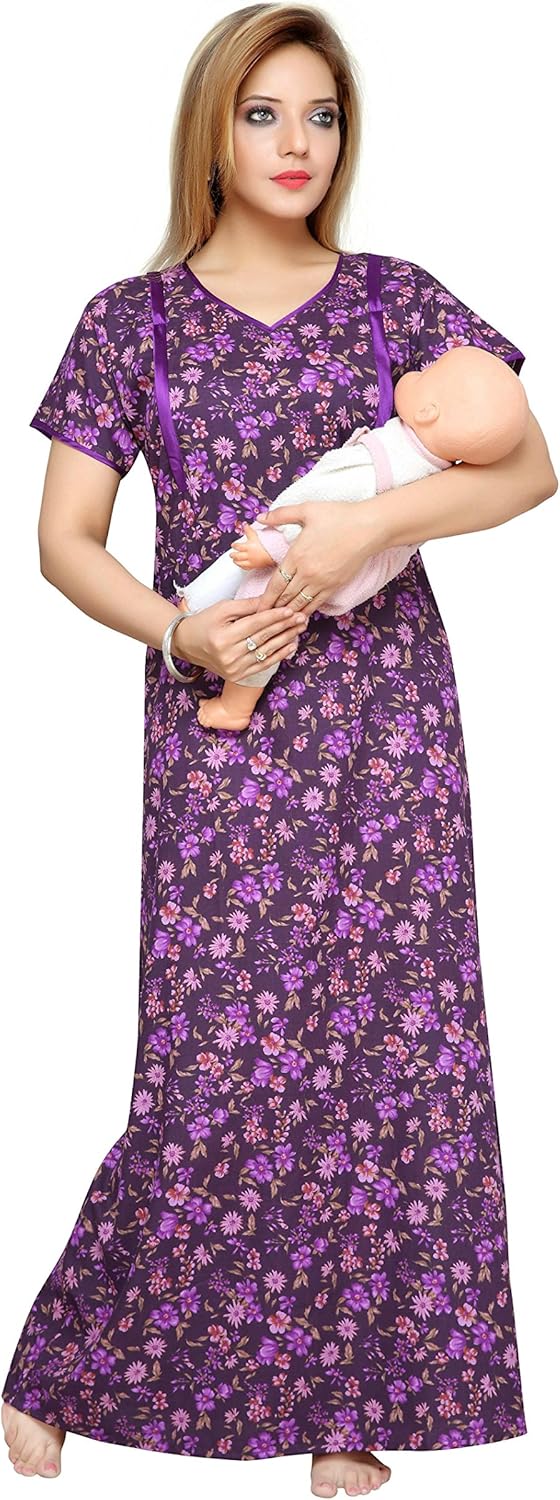 Buy Soulemo Purple Feeding Nighty 307C_XL at Amazon.in