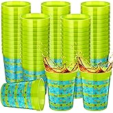 Qinyoung 24 Pack Car Theme Party Favor Cups Plastic 16 oz Cartoon Dog Bus Daisy Flower Dog Paw Design Cups for Birthday Party Favors Supplies