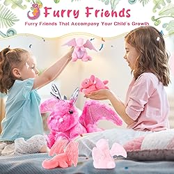 Syhood 18 Inch Dragon Plush with Babies 1 Large