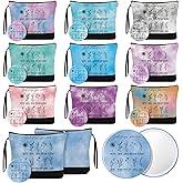 Kacctyen 10 Sets Christian Gift Bulk Christian Makeup Bag Religious Compact Mirror Bible Verse Cosmetic Bag with Zipper Inspirational Pocket Mirror for Sister Church Member (Classic)