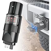 MECMO 360° Rotatable 7 Pin & 4 Pin Circuit Tester Adapter w/ 6 LED Indicators, Swivel 7 Way Blade to 4 Way Flat Connector Plug Tester for RV Pickup Truck Tow Hitch Towing Vehicle Trailer Wiring Socket