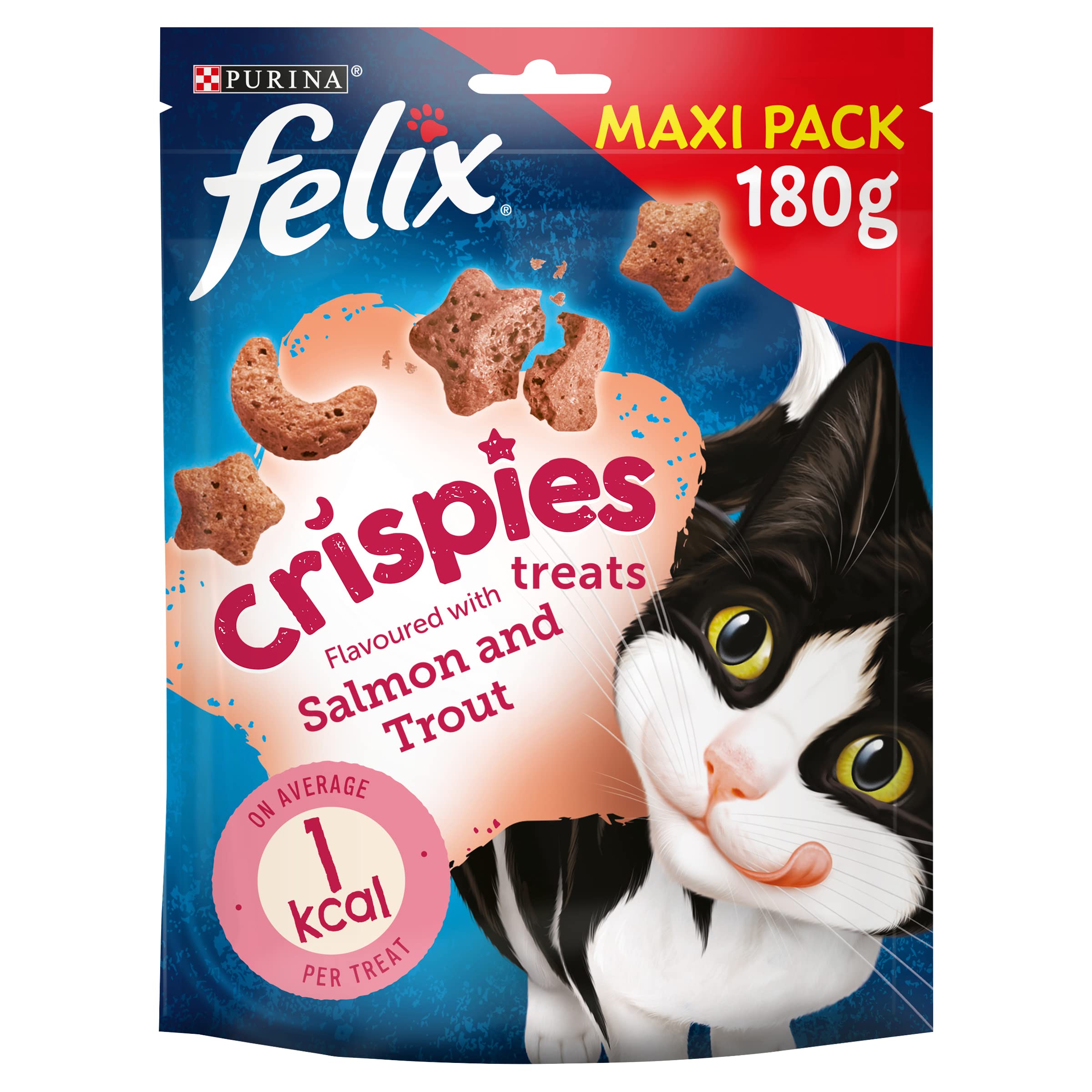 FELIX Crispies Salmon and Trout Cat Treats 180g (Pack of 5)
