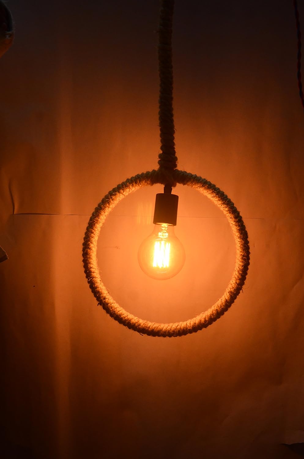 Lyrics Modern Designer Rope Hanging Circle Lamp Pendant Decorative