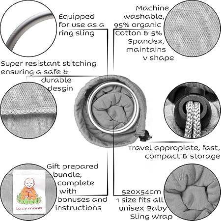 lazy monk baby sling wrap