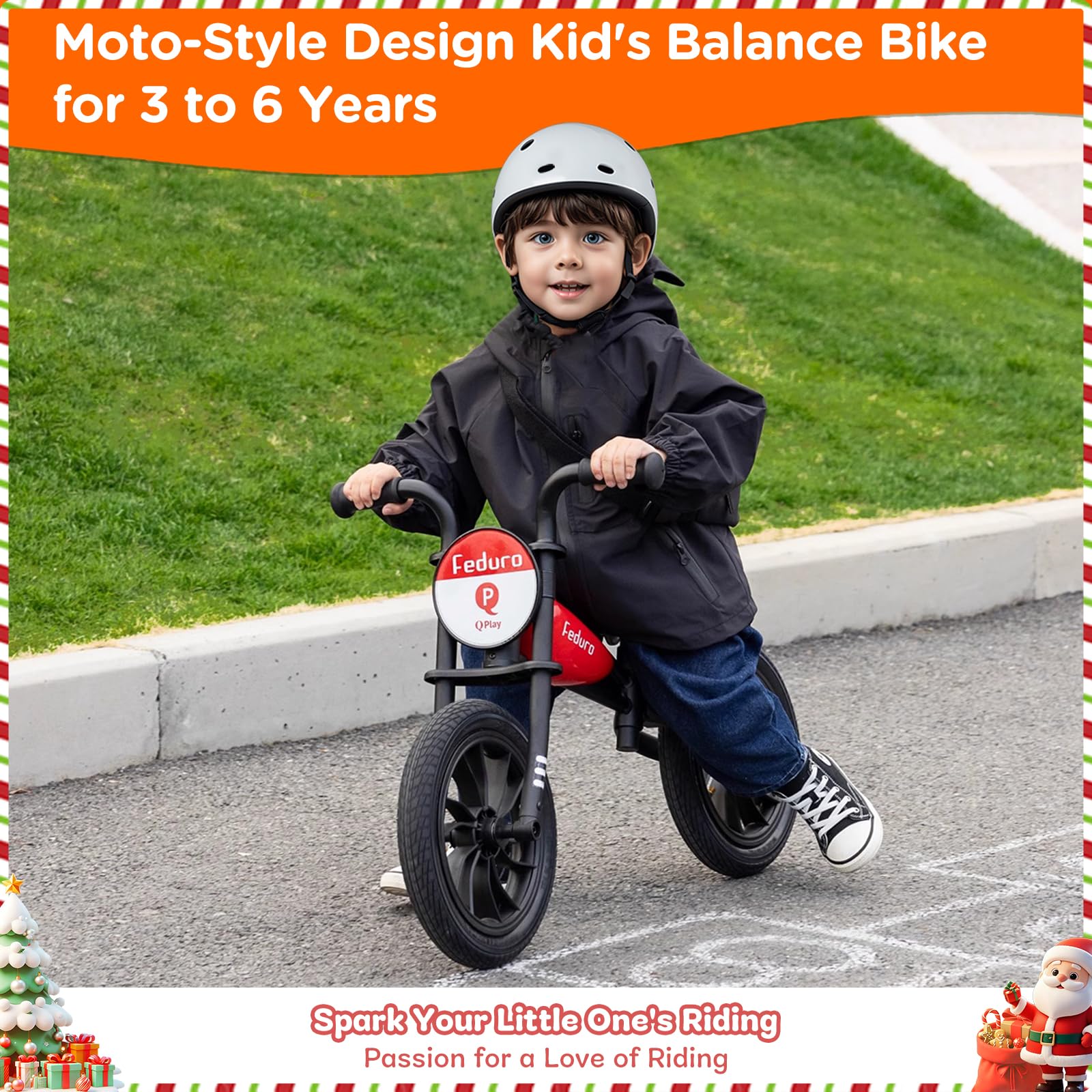 QPLAY Kid's Balance Bikes for Boys & Girls Age 3 to 6 Years Old,12
