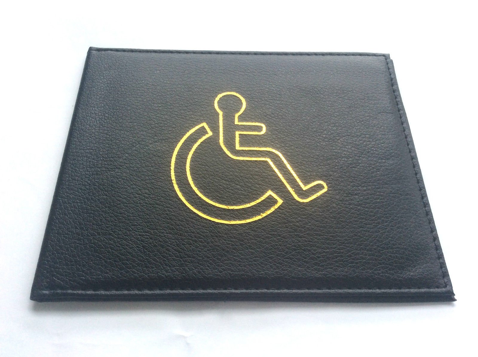 New Soft Disabled Black Parking Car Badge Holder Hologram Protector Cover Wallet