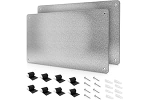 XYK 17.1" x 11.8" 2 Pack Metal Magnetic Board - Magnet Bulletin Board to Display Magnetic Letters Numbers Animal, Poetry, Spice Jars, Notes, Photos, Suitable for Wall, Refrigerator, Cubicle, Cabinet