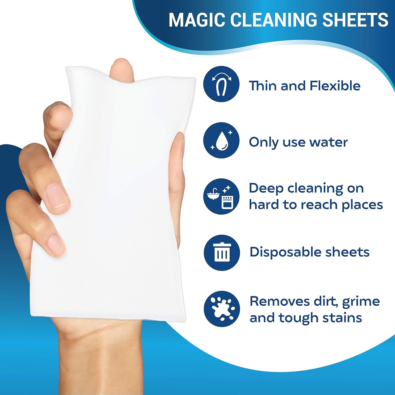 SCRUBIT Eraser Sheets – 72 Pack Disposable Magic Cleaning sponges - All Purpose Household Cleaner pads for Kitchen Couch and Bathroom: Health & Personal Care