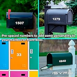 iSYFIX White Vinyl Number 8 (Eight) Stickers - 6