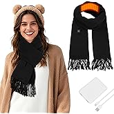 KLADNDER Heated Scarf For Women Men Usb Rechargeable Heated Scarf Portable & Adjustable Neck Warmer