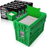 BCW Short Comic Book Bin, Holds 150 Comics Each, Green, 5 Pack | Each acid-free plastic bin holds 150 Current or Silver Age comics with a locking lid, movable partition, and ID slot.