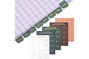 Joez Wonderful 10 Sheets Planner Monthly Tabs, Self Adhesive Tabs Stickers, Planners Index Tabs Calendar Tabs for Planners, Office, Study, Notebook (180 Pcs)