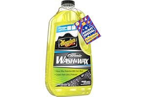 Meguiar's Hybrid Ceramic Wash & Wax - Sophisticated Car Wash Gently Cleans and Adds Shine and Slickness While Boosting Paint with Hybrid Ceramic Wax and Extreme Water Beading - 48oz