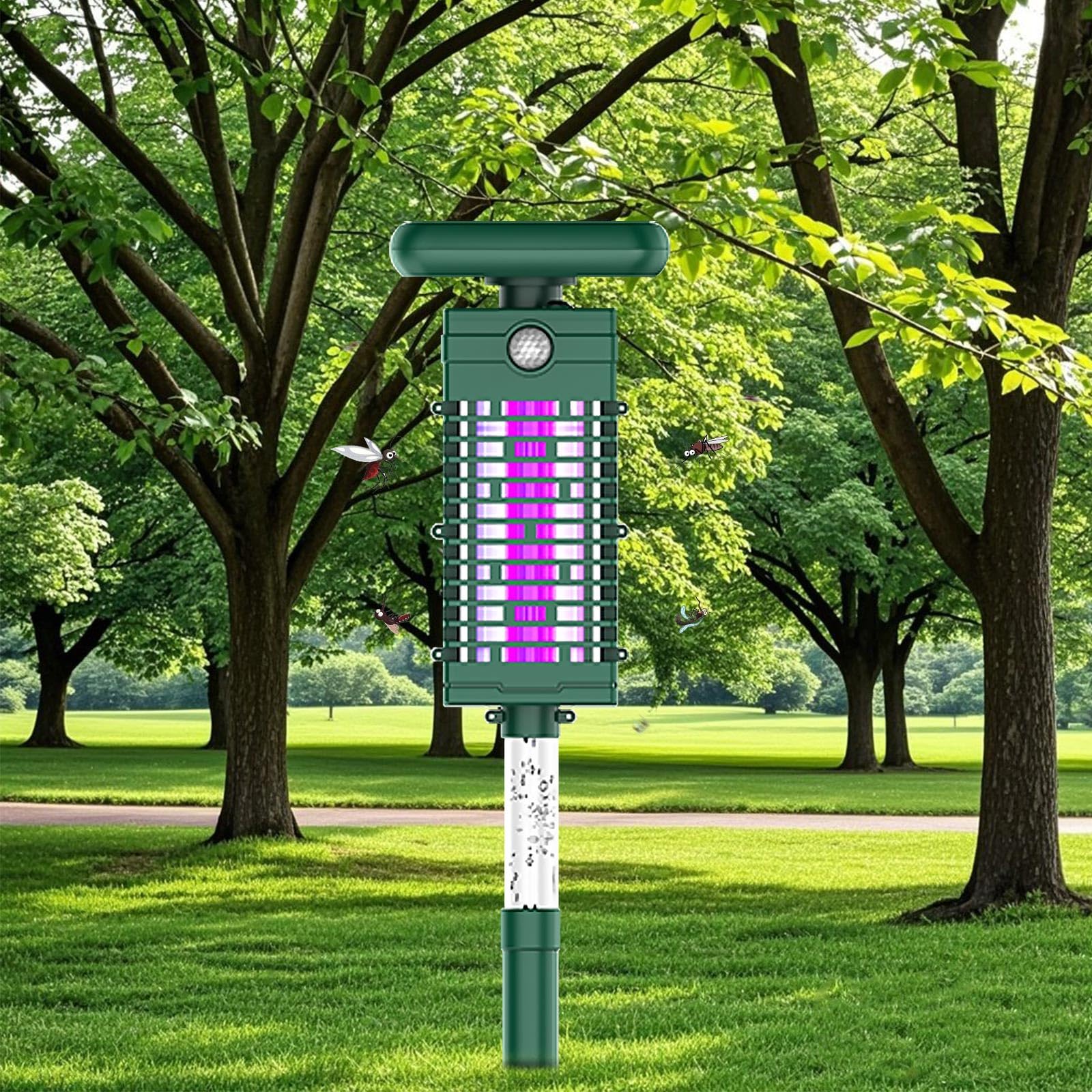 Photo 1 of 2025 Upgraded Solar Bug Zapper Outdoor, Mosquito Zapper for Bug Fly Gnat Small Flying Insect, Waterproof Mosquito Killer and Purple Light for Patio Yard Garden Pathway Insect Mosquito Repellent