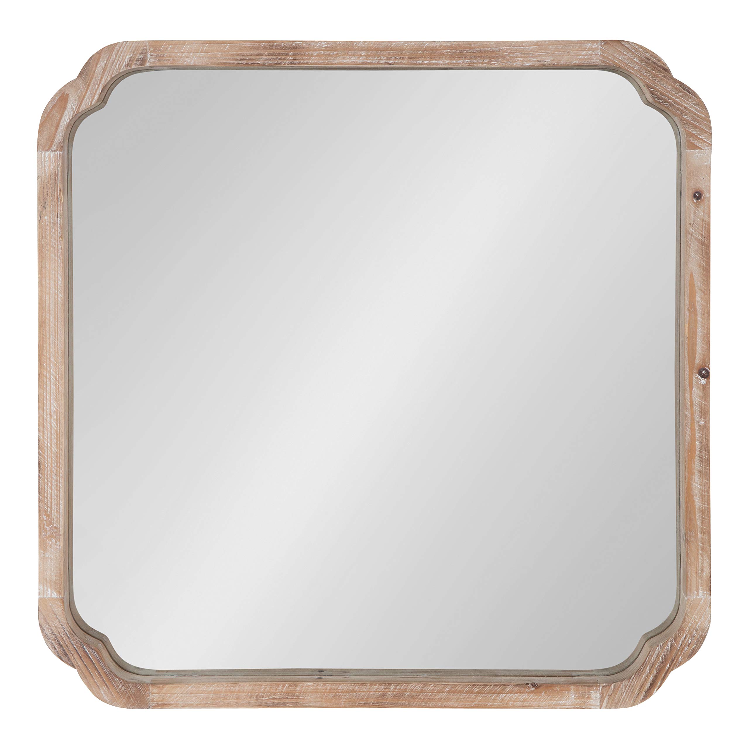 Kate and Laurel Marston Rustic Square Wall Mirror, 24