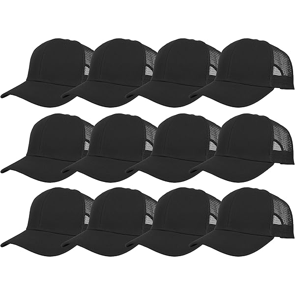 Amazon.com: ZH 12 Pack Mesh Trucker Hats, Bulk Baseball Caps for