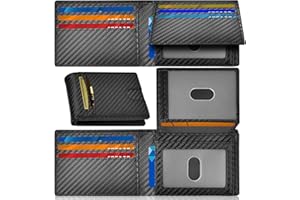 Lapogy Stocking Stuffers for Men Dad Wallet: Christmas Valentines Day Gifts for Him Husband Boyfriend Fathers Day Birthday Slim Leather 2 ID Window With Gift Box