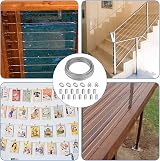 YSDMY 21 Pcs Rope Thimble Kit 10M PVC Coated Stainless Steel Wire Rope Set view 7