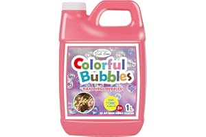 Lulu Home Concentrated Bubble Solution, 1 L/ 33.8 OZ Refill for Bubble Machines, Giant Wands, and Blowers - Up to 2.5 Gallons for Kids' Birthday Parties