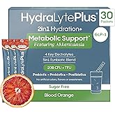 Hydralyte Plus Metabolic Support - GLP-1 Weight Loss Management and Gut Health - 5in1 Probiotic Blend - Akkermansia Muciniphila + Prebiotic Fiber + Electrolytes - Sugar Free (30 Packets)