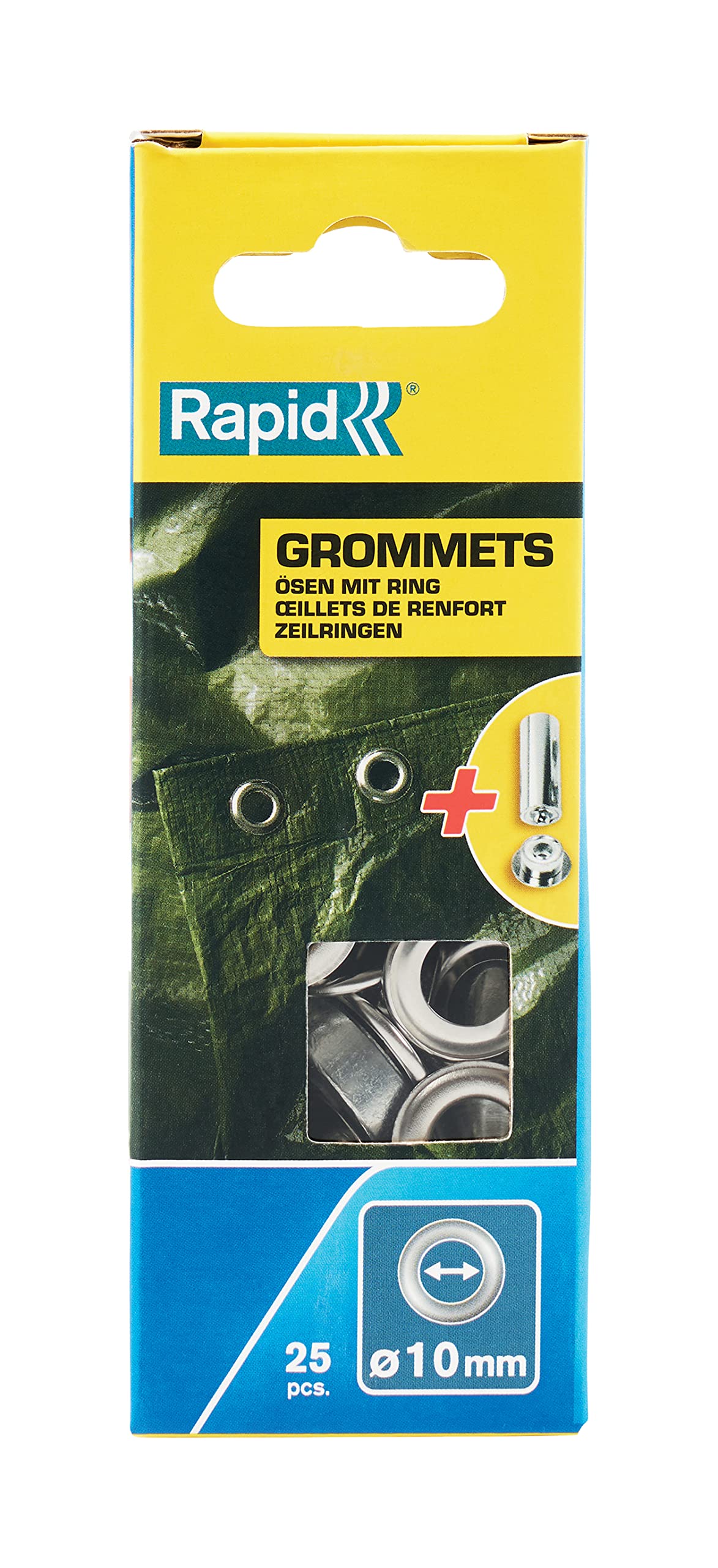 Rapid Grommets for Reinforcing Holes, 10 x 21 mm, 5000412 - 25 Pieces