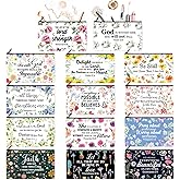 Talltalk 14 Pcs Valentines Christian Makeup Bags Bulk Religious Galentine Gifts Bible Verse Pencil Pouch Inspirational Cosmetic Bags for Women Travel Office Teachers Supplies(Floral)