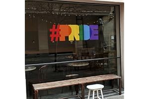 STICKERS4 Large Gay Pride Window Decal - Pride Window Sticker for Store Window Display - Pride Window Decorations - Pride Window Clings