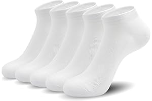 Women Ankle Thin Sock Mesh Bamboo Beathable Ventilating Socks for Summer Anti Odor Low Cut Cool Sock 5 Pairs,4-8/9-11