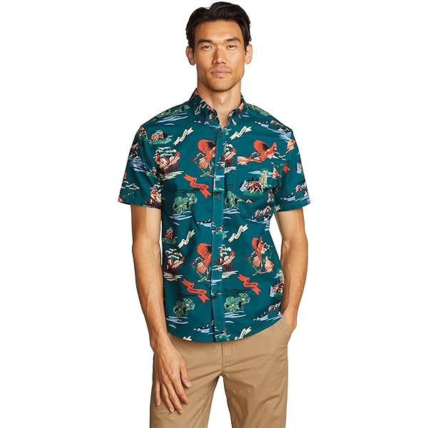 Chemise Eddie Bauer Sport Manches Courtes - Taille L - Homme - Nylon Ventilé