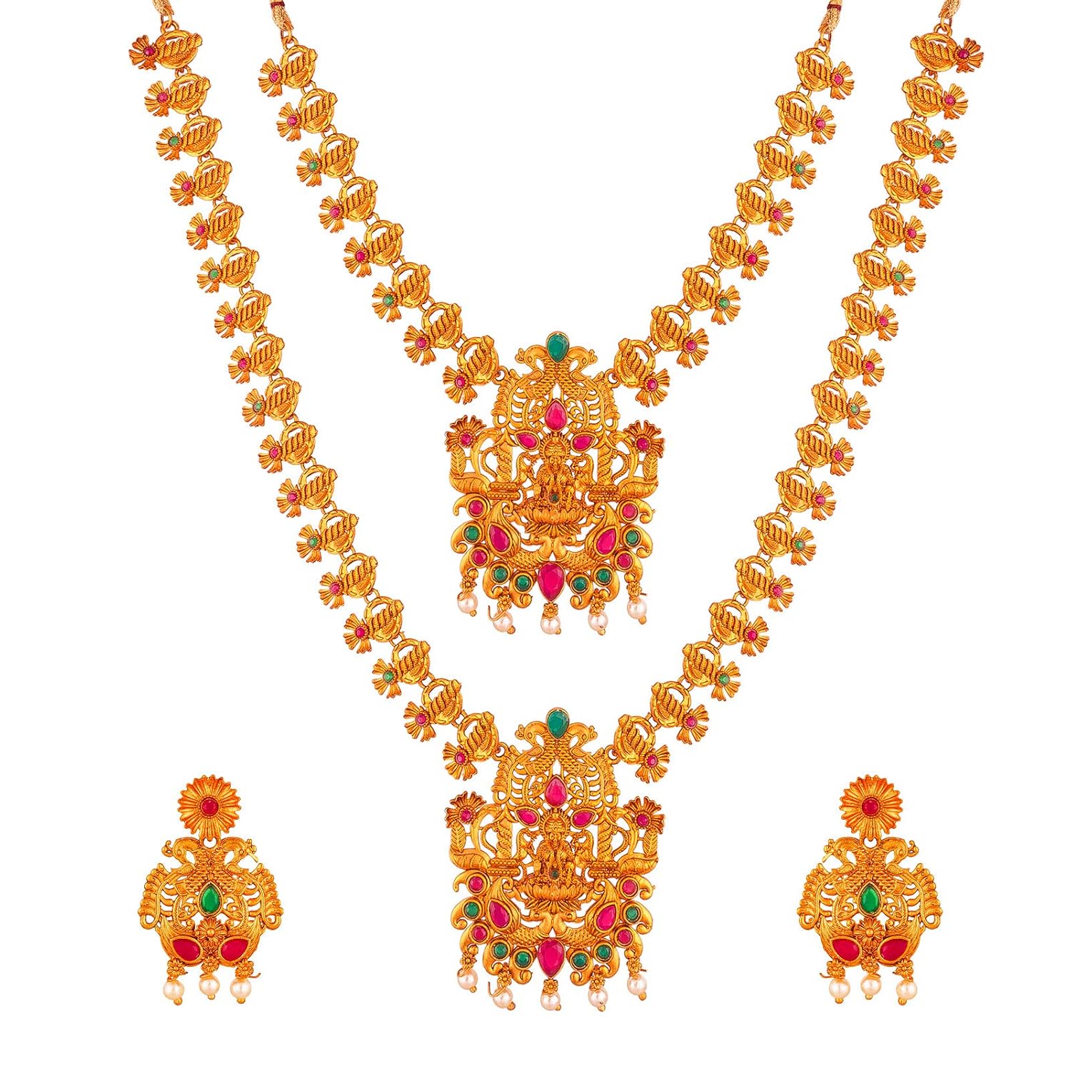 Buy Mirraw Antique Gold Alloy Necklace Sets Jewellery For Womens