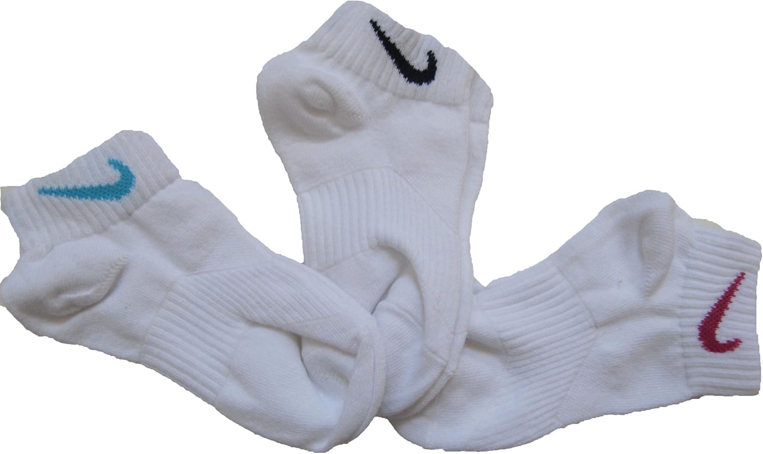 Nike Youth Socks 3pack Size 3y5y White (Low Sock) Clothing