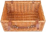 Wickerfield Large Honey Wicker Gift Basket with Lid & Handle - Picnic Hamper view 9