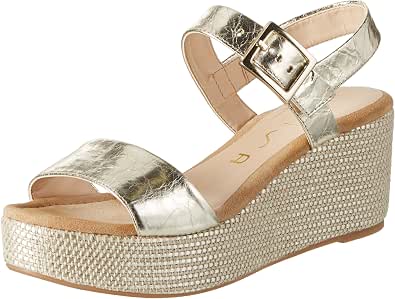Unisa KIBON_17_MR, Sandalias con Cuña Mujer, Dorado (Platino), 36 EU :  Amazon.es: Zapatos y complementos