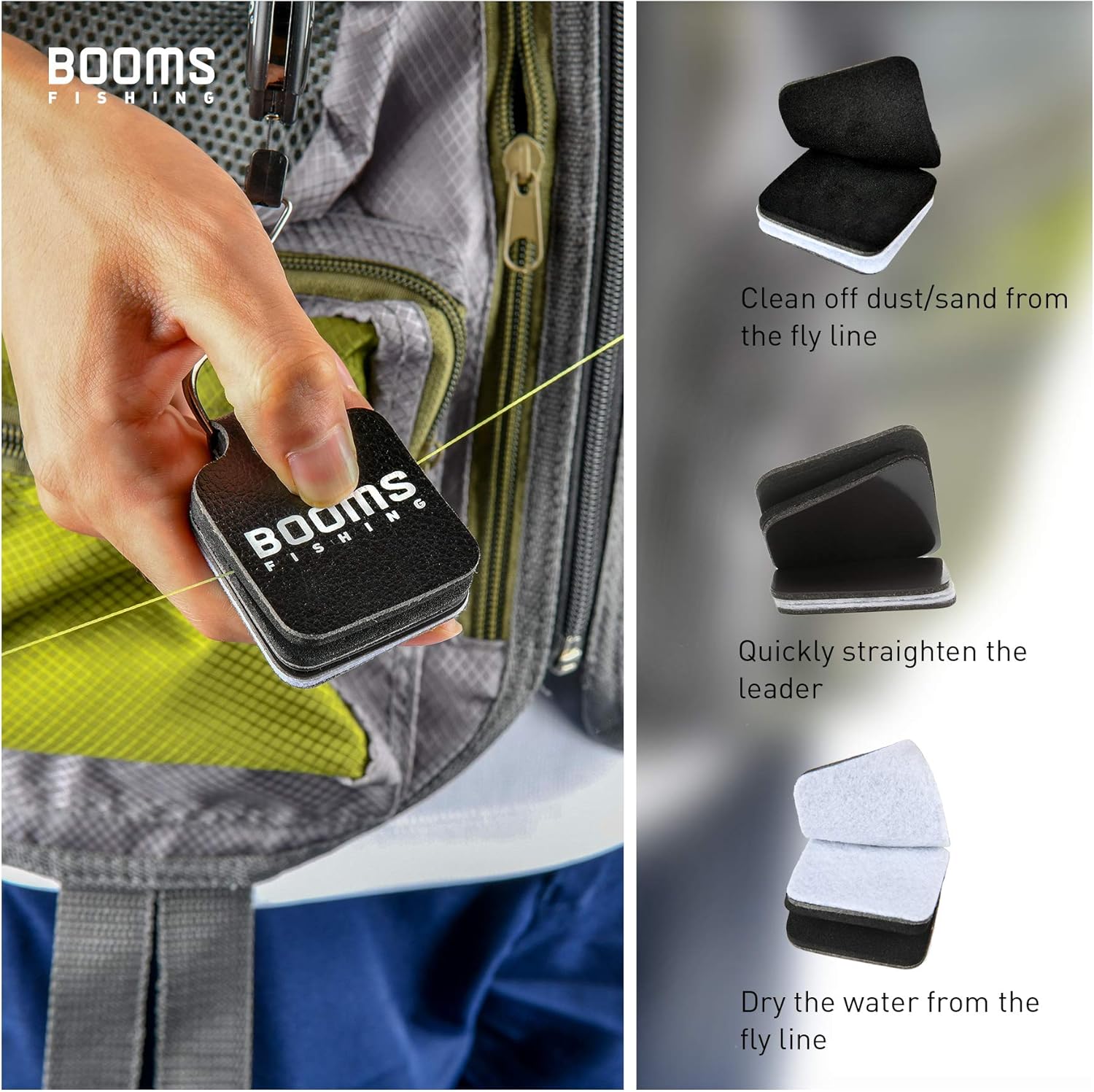 Booms Fishing FLS Fly Fishing Leader Straightener and Line Cleaner with Zinger : Sports & Outdoors